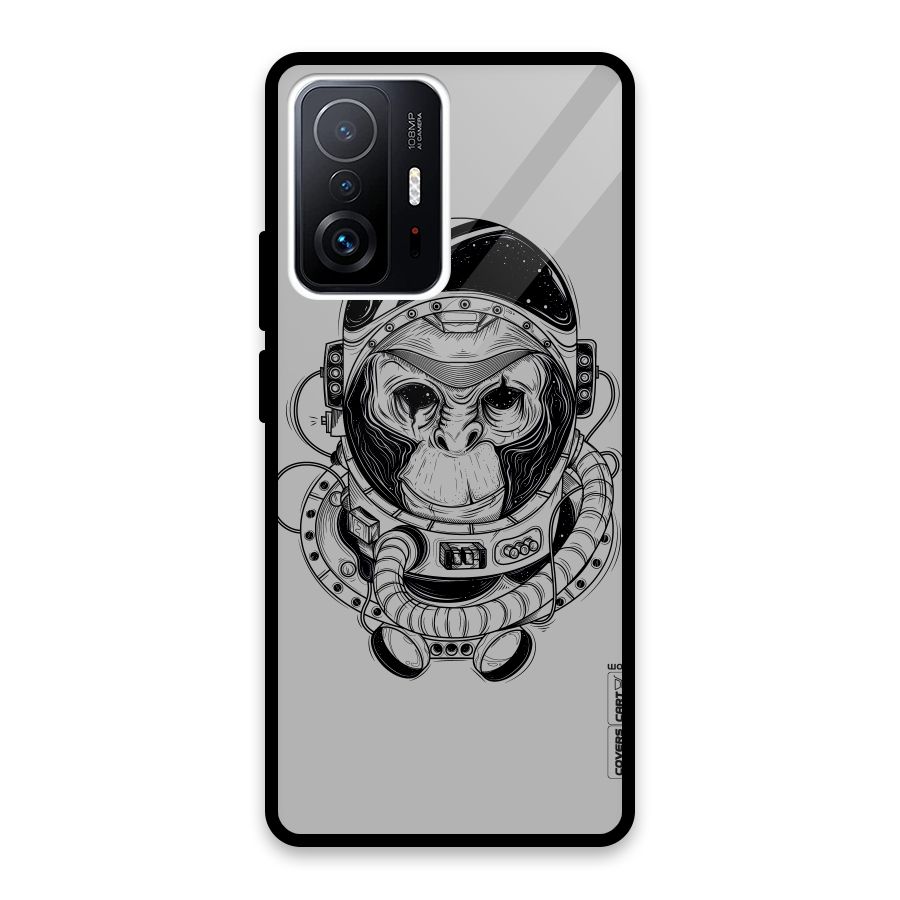 Chimpanzee Astronaut Glass Back Case for Xiaomi 11T Pro