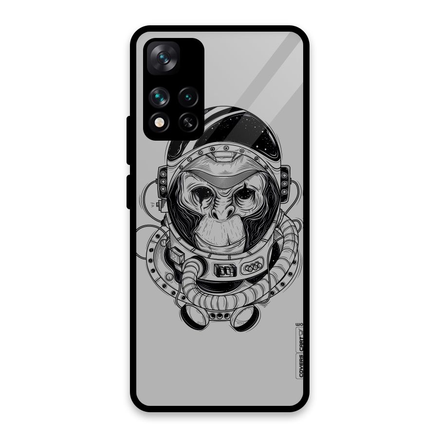 Chimpanzee Astronaut Glass Back Case for Xiaomi 11i 5G