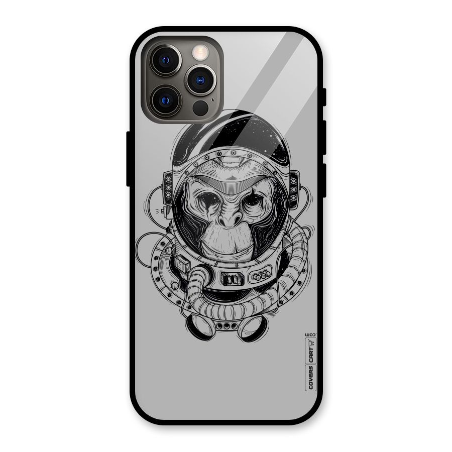 Chimpanzee Astronaut Glass Back Case for iPhone 12 Pro