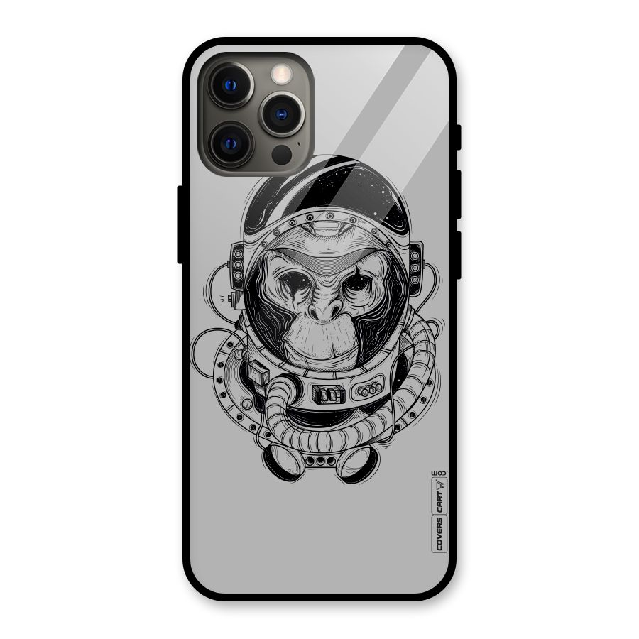 Chimpanzee Astronaut Glass Back Case for iPhone 12 Pro Max