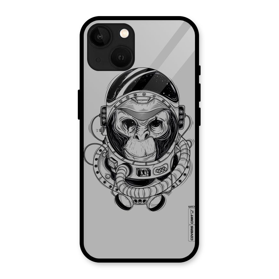 Chimpanzee Astronaut Glass Back Case for iPhone 13