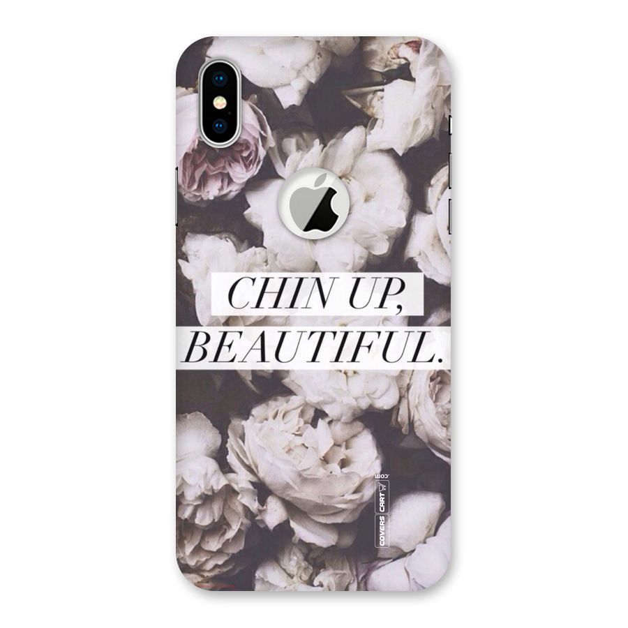 Chin Up Beautiful Back Case for iPhone XS Logo Cut