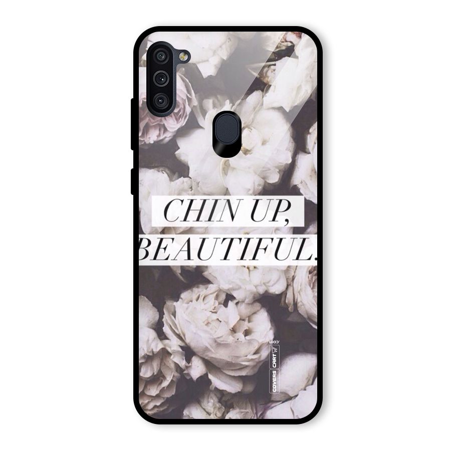 Chin Up Beautiful Glass Back Case for Galaxy M11