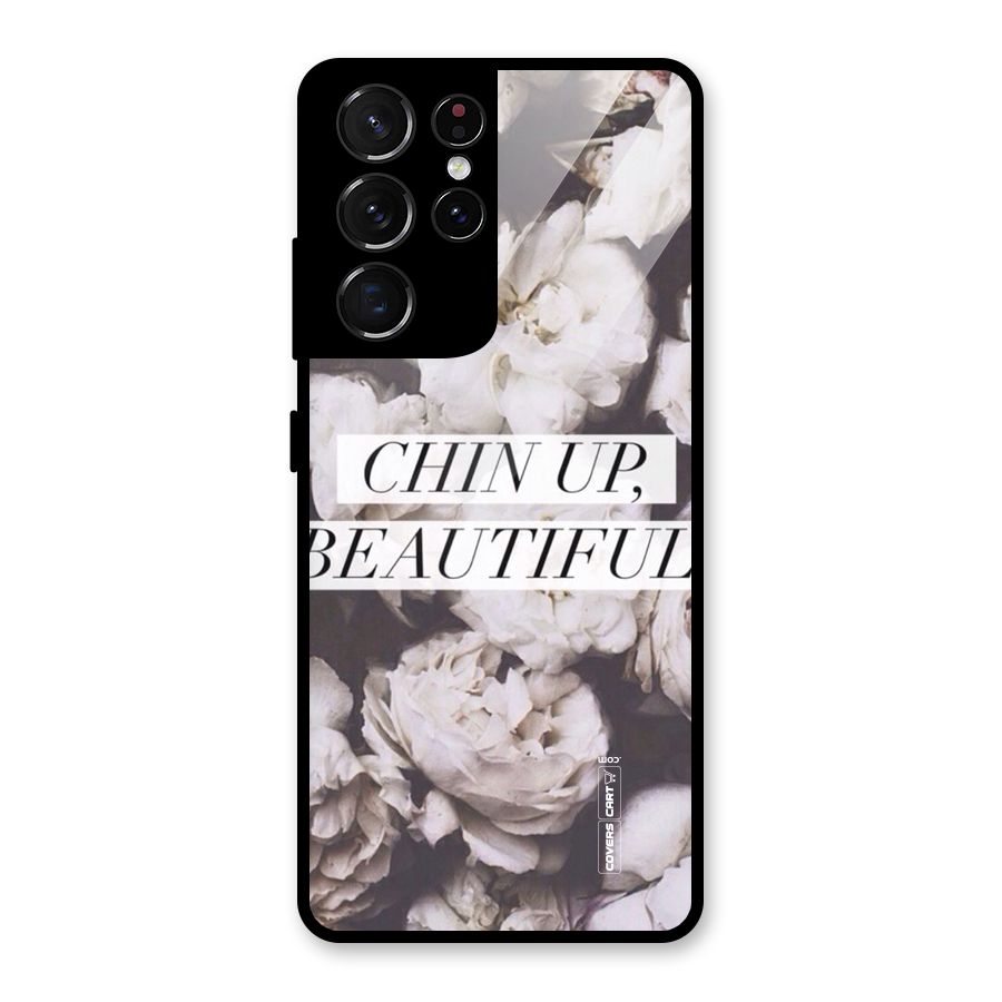 Chin Up Beautiful Glass Back Case for Galaxy S21 Ultra 5G