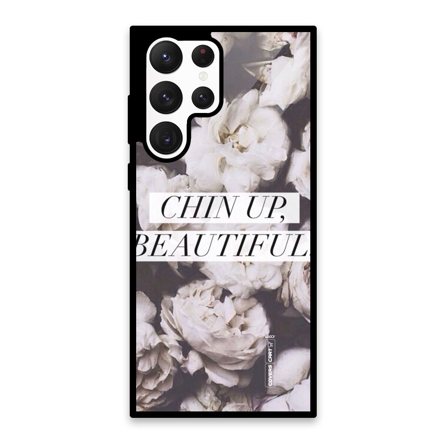 Chin Up Beautiful Glass Back Case for Galaxy S22 Ultra 5G