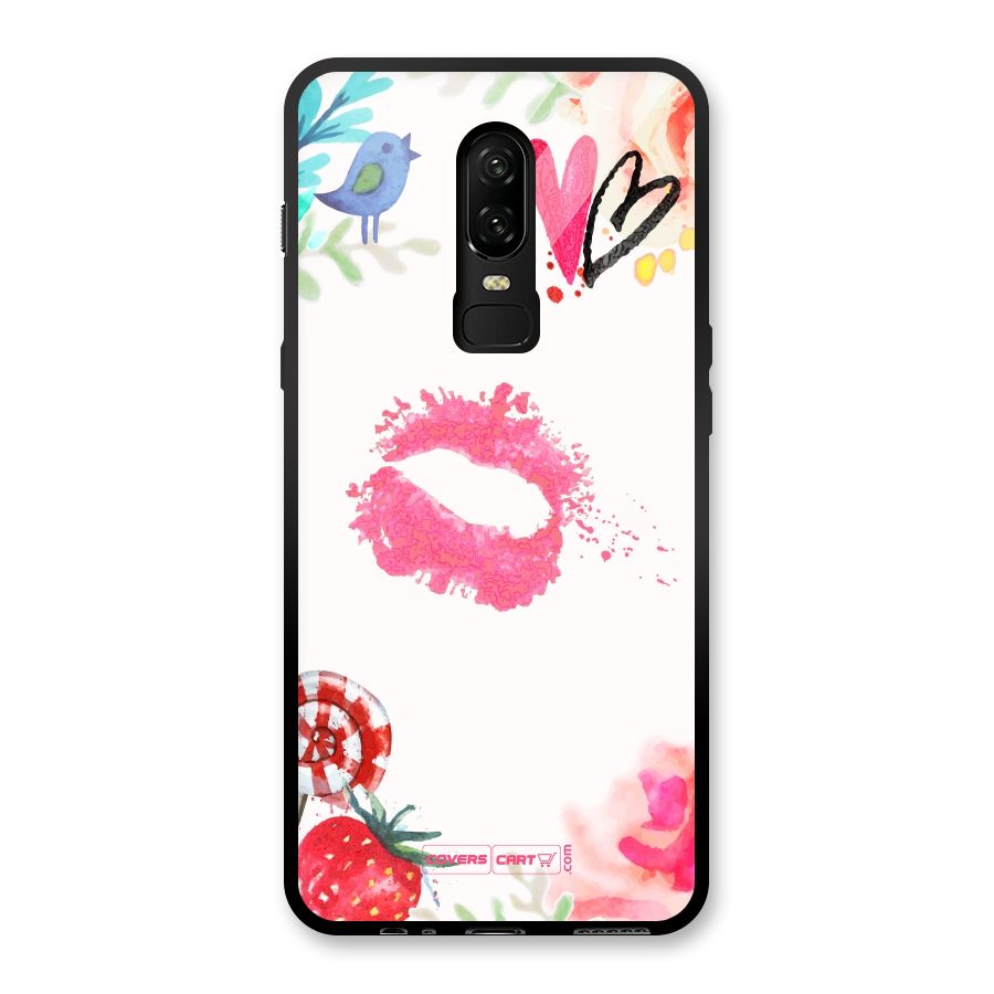 Chirpy Glass Back Case for OnePlus 6