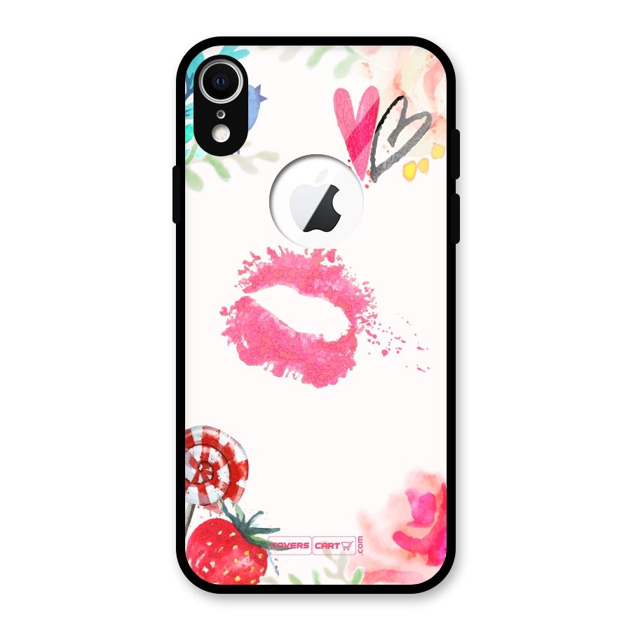 Chirpy Glass Back Case for iPhone XR Logo Cut