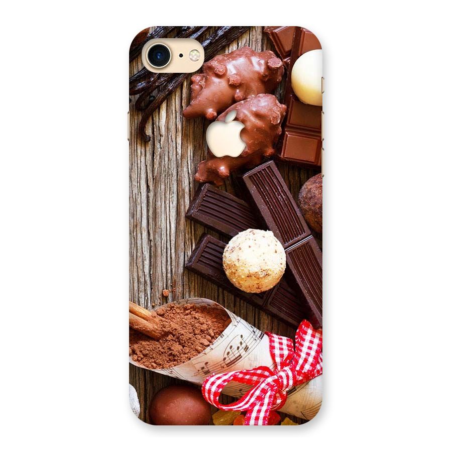 Chocolate Candies Back Case for iPhone 7 Apple Cut