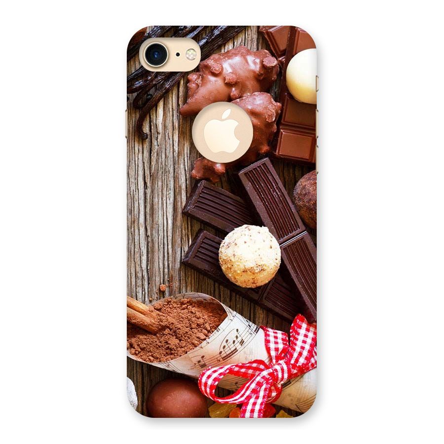 Chocolate Candies Back Case for iPhone 7 Logo Cut