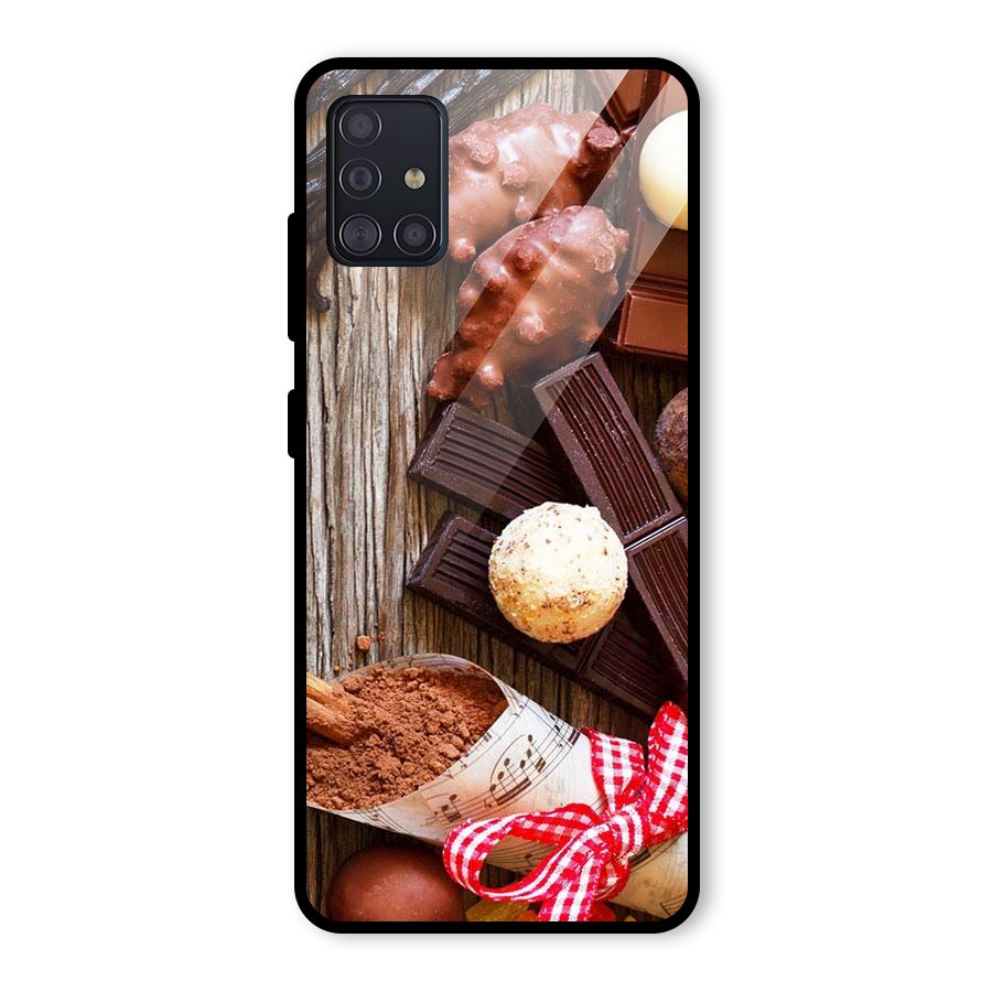 Chocolate Candies Glass Back Case for Galaxy A51