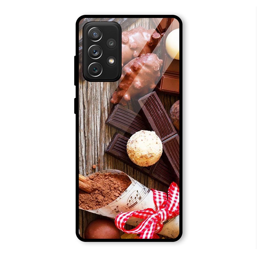 Chocolate Candies Glass Back Case for Galaxy A72