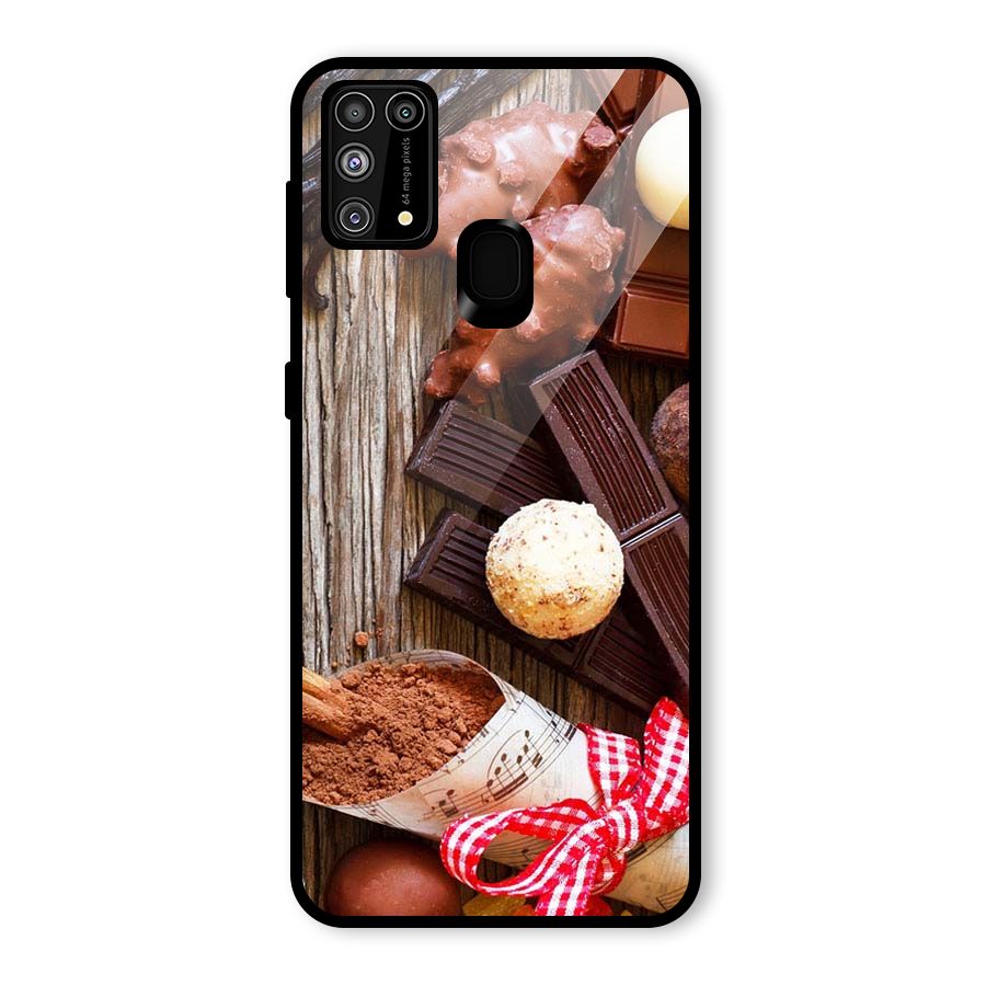 Chocolate Candies Glass Back Case for Galaxy F41
