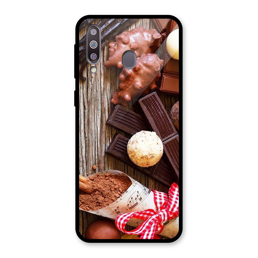 Chocolate Candies Glass Back Case for Galaxy M30