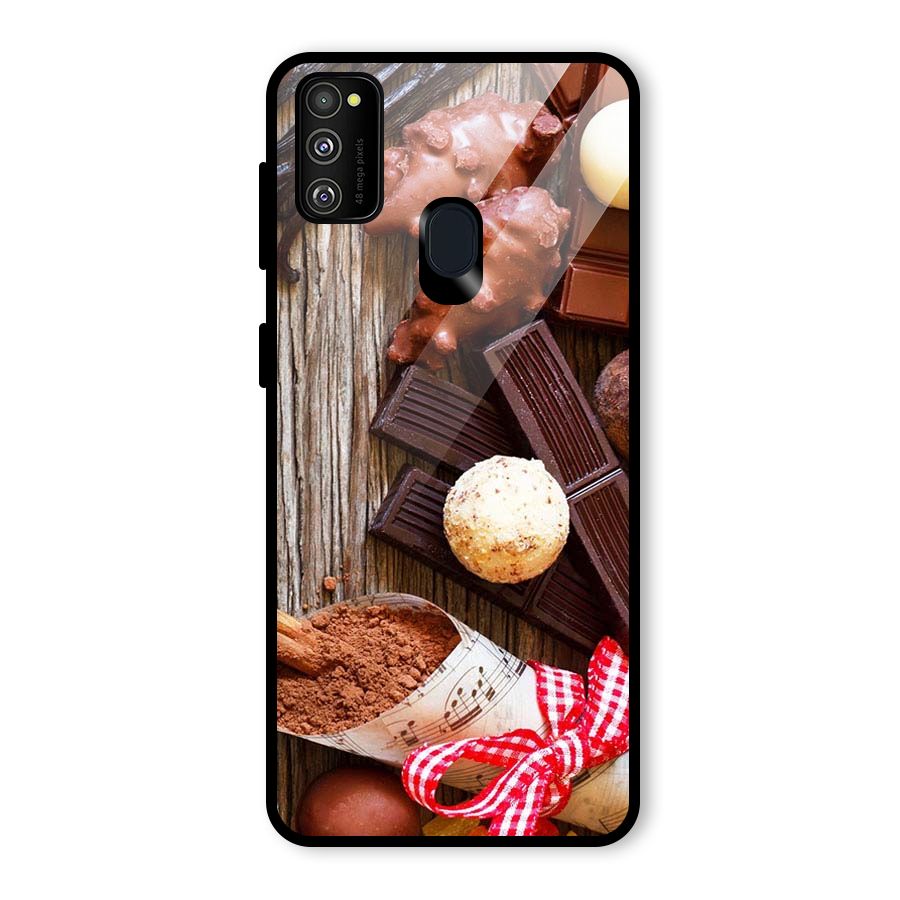 Chocolate Candies Glass Back Case for Galaxy M30s