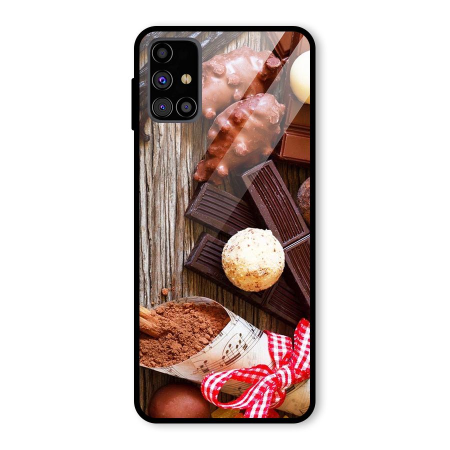 Chocolate Candies Glass Back Case for Galaxy M31s