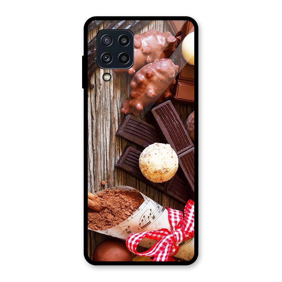 Chocolate Candies Glass Back Case for Galaxy M32
