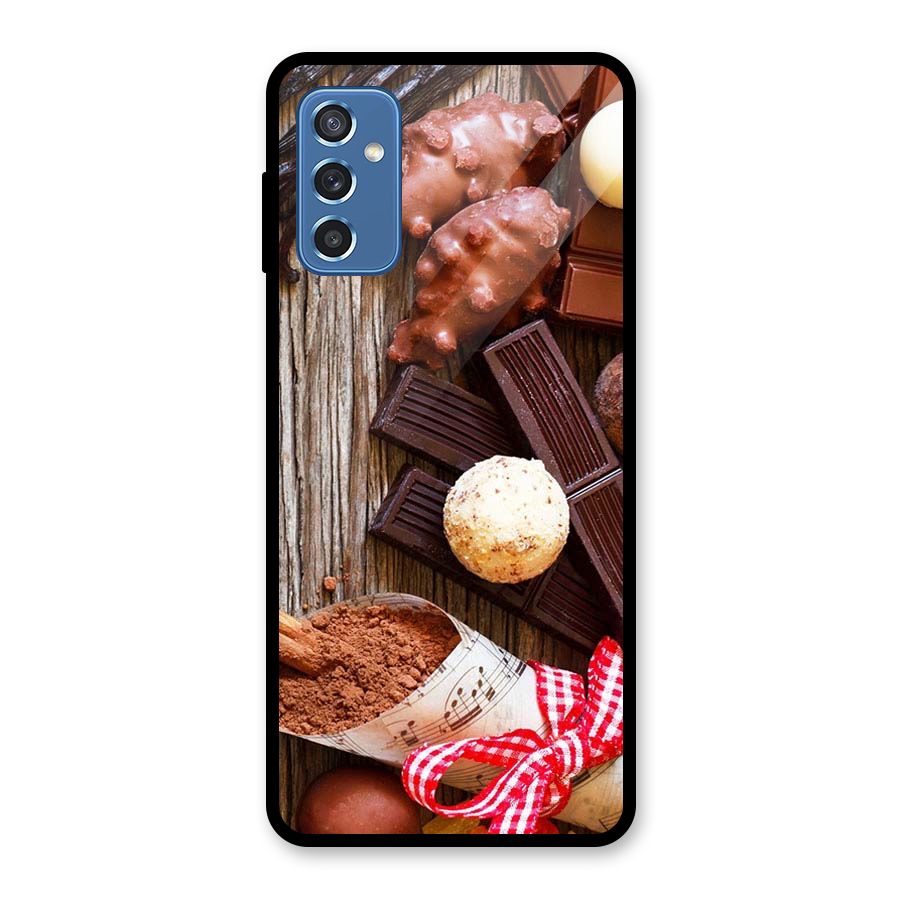 Chocolate Candies Glass Back Case for Galaxy M52 5G