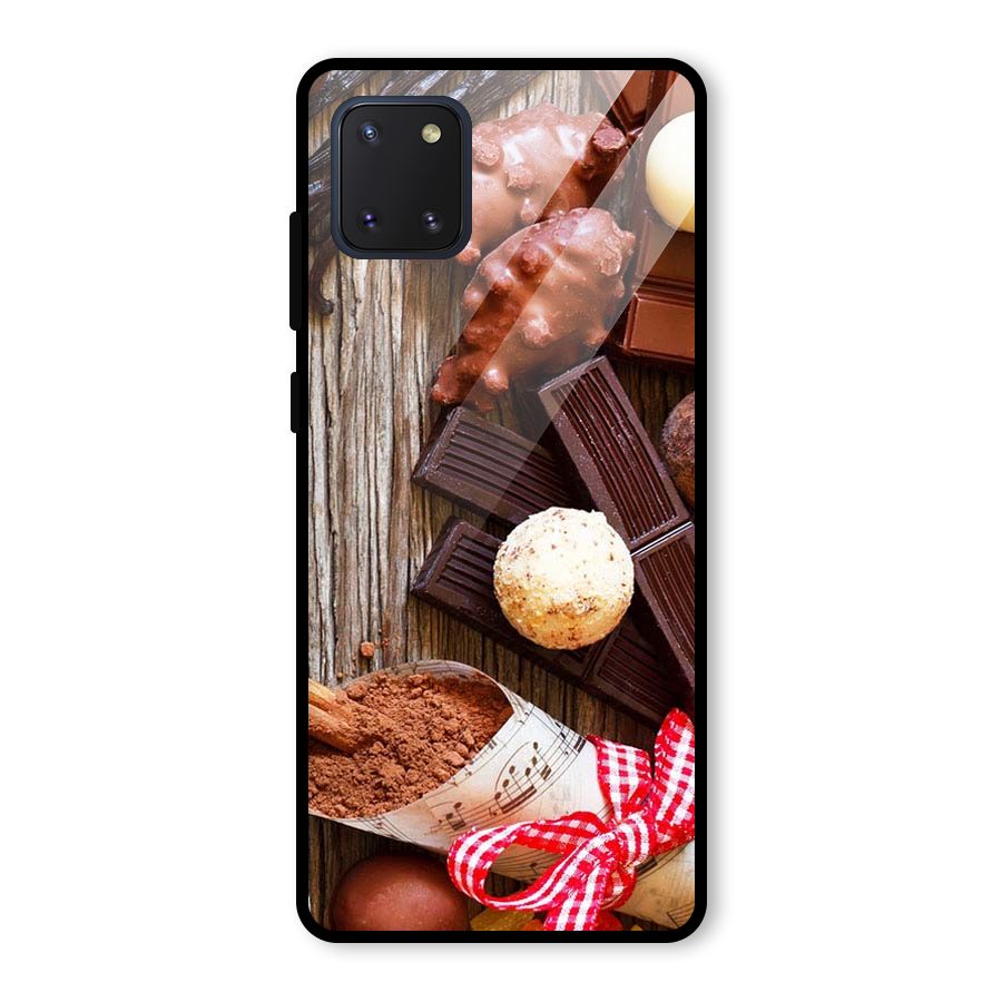 Chocolate Candies Glass Back Case for Galaxy Note 10 Lite