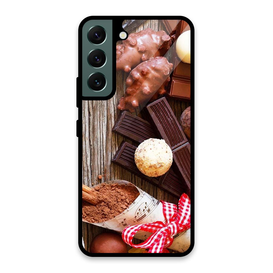 Chocolate Candies Glass Back Case for Galaxy S22 5G