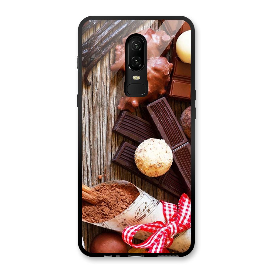 Chocolate Candies Glass Back Case for OnePlus 6