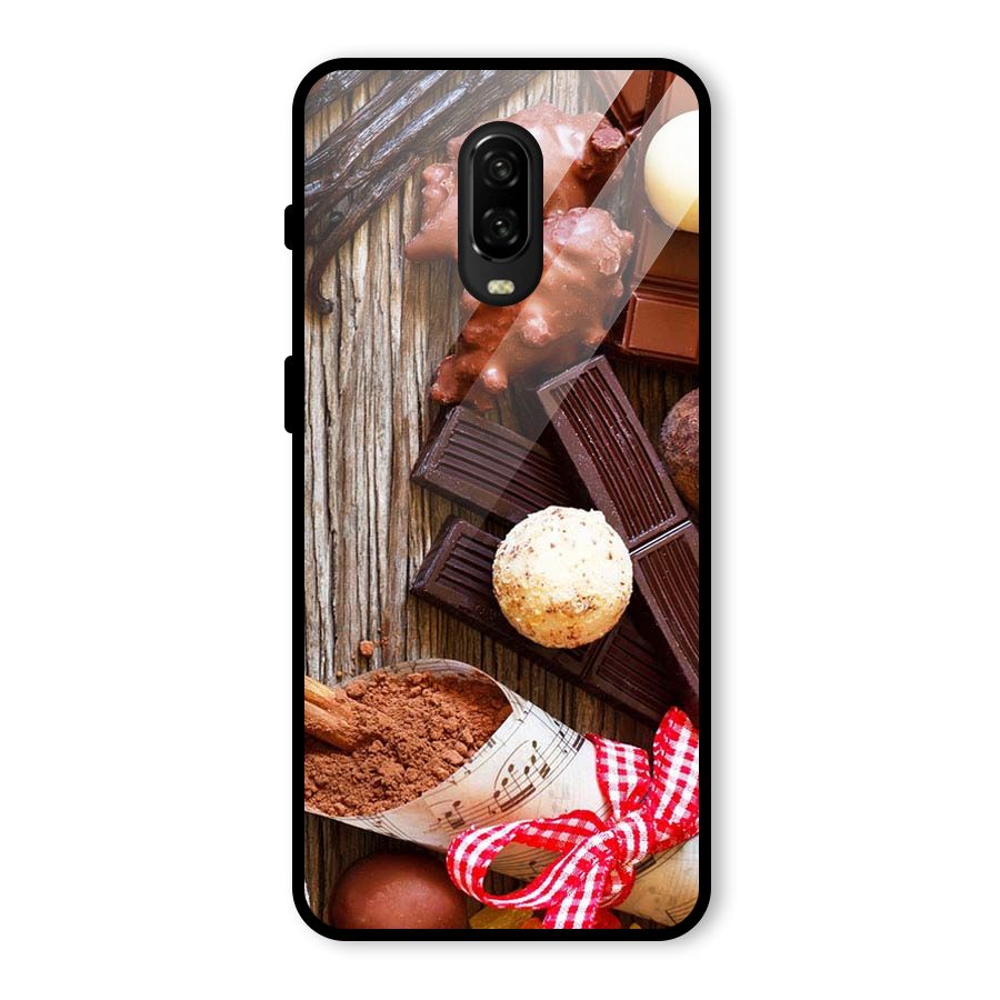 Chocolate Candies Glass Back Case for OnePlus 6T