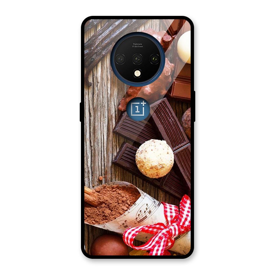 Chocolate Candies Glass Back Case for OnePlus 7T