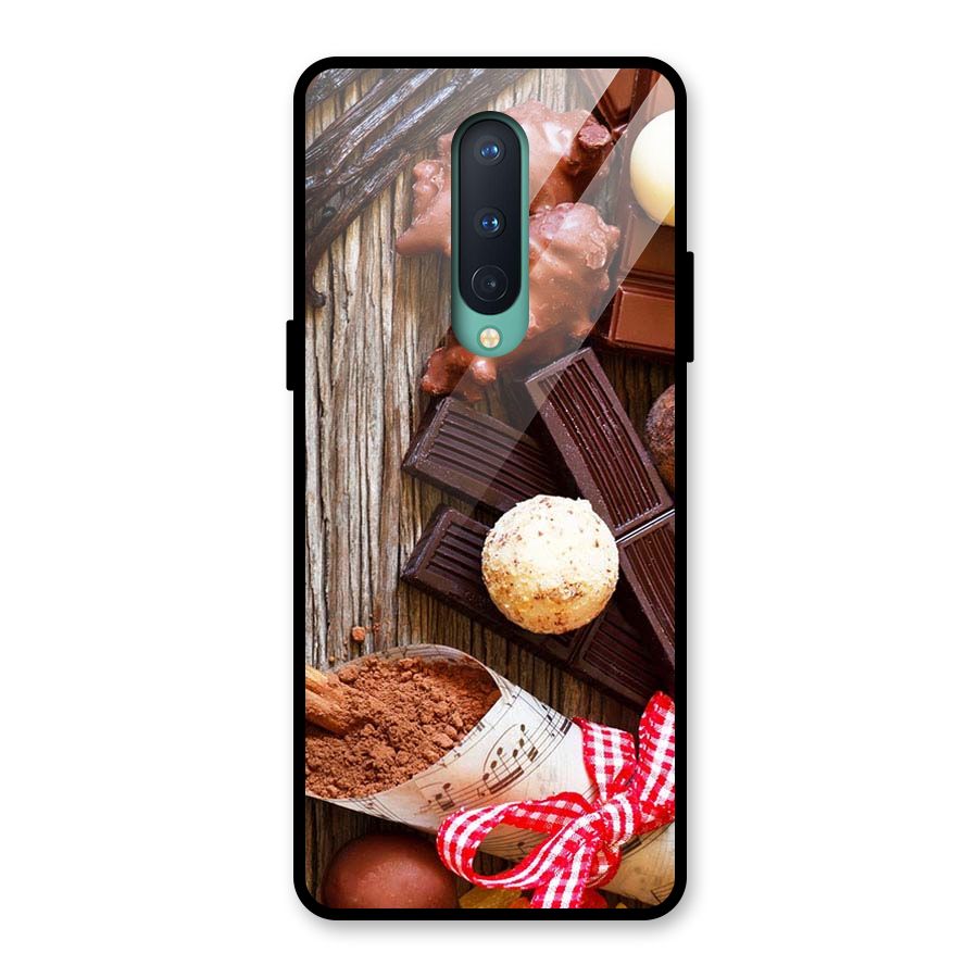 Chocolate Candies Glass Back Case for OnePlus 8