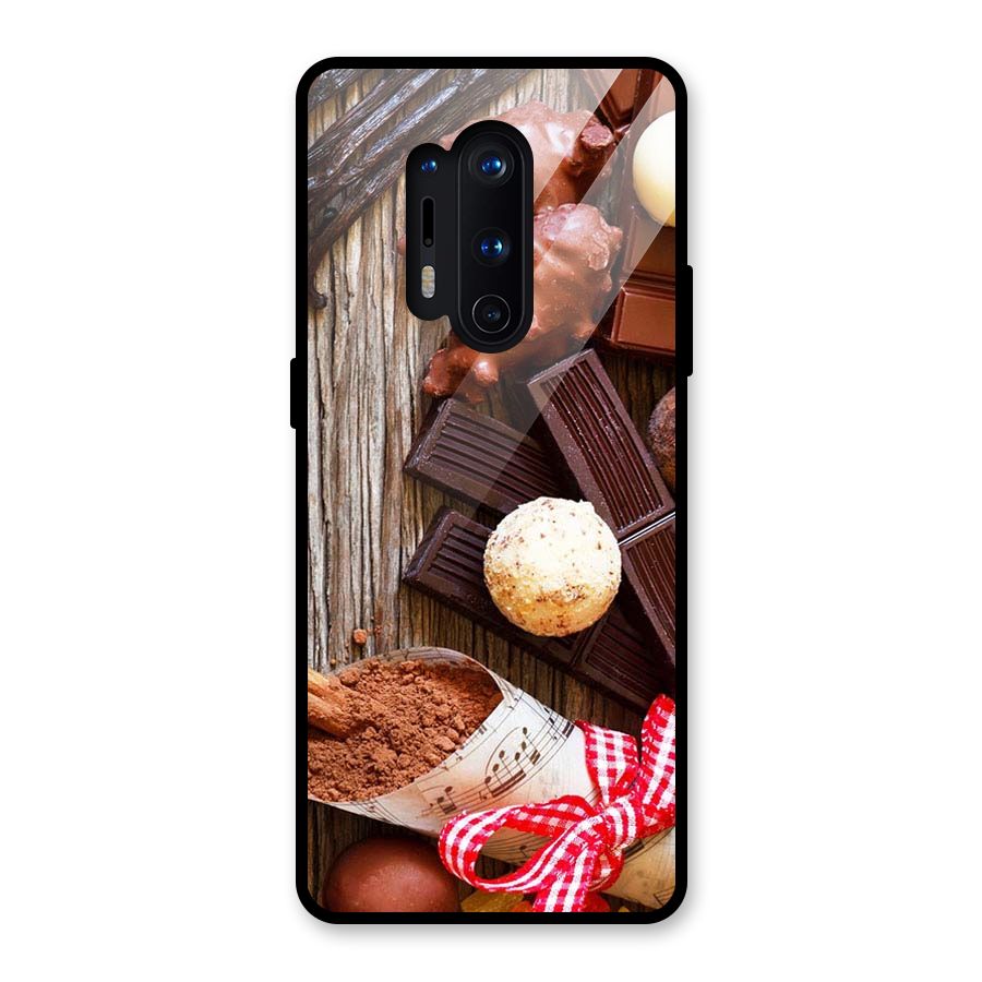Chocolate Candies Glass Back Case for OnePlus 8 Pro