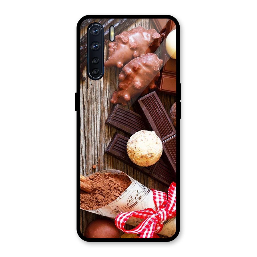 Chocolate Candies Glass Back Case for Oppo F15