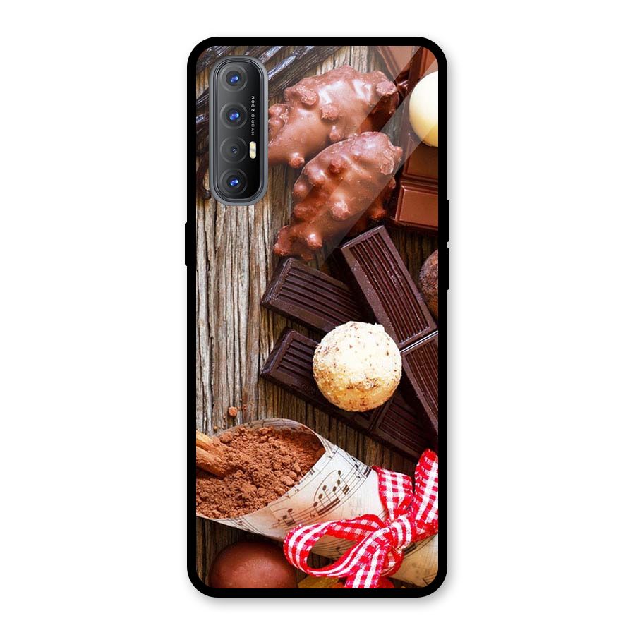 Chocolate Candies Glass Back Case for Oppo Reno3 Pro