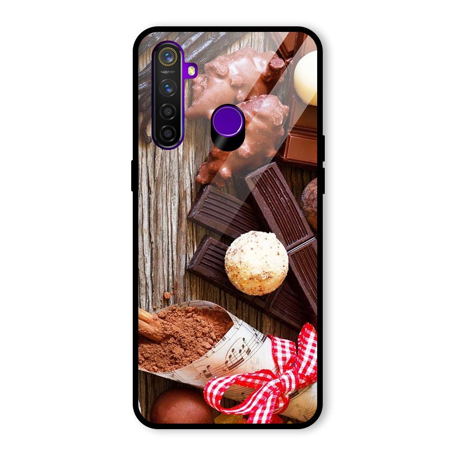 Chocolate Candies Glass Back Case for Realme 5 Pro