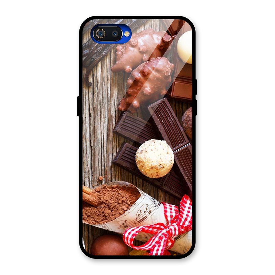 Chocolate Candies Glass Back Case for Realme C2