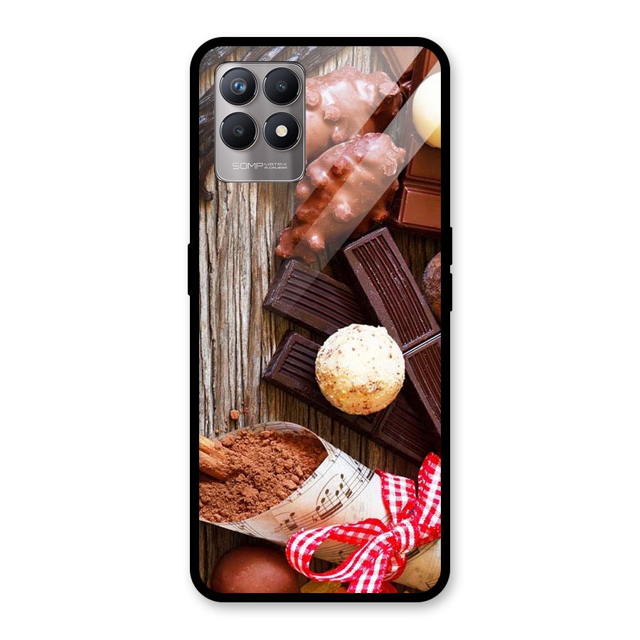 Chocolate Candies Glass Back Case for Realme Narzo 50