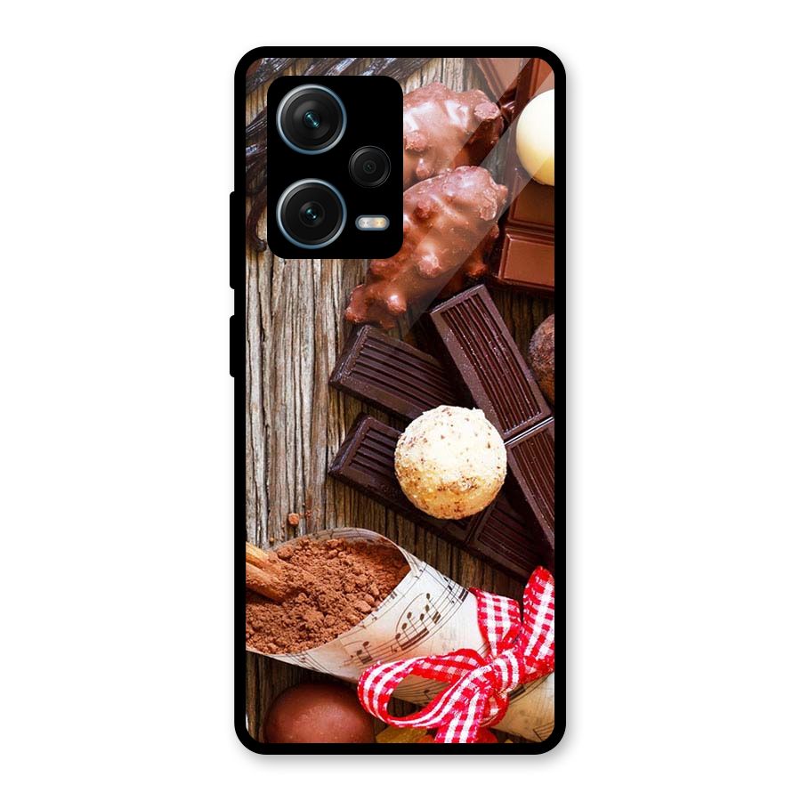 Chocolate Candies Glass Back Case for Redmi Note 12 Pro Plus 5G