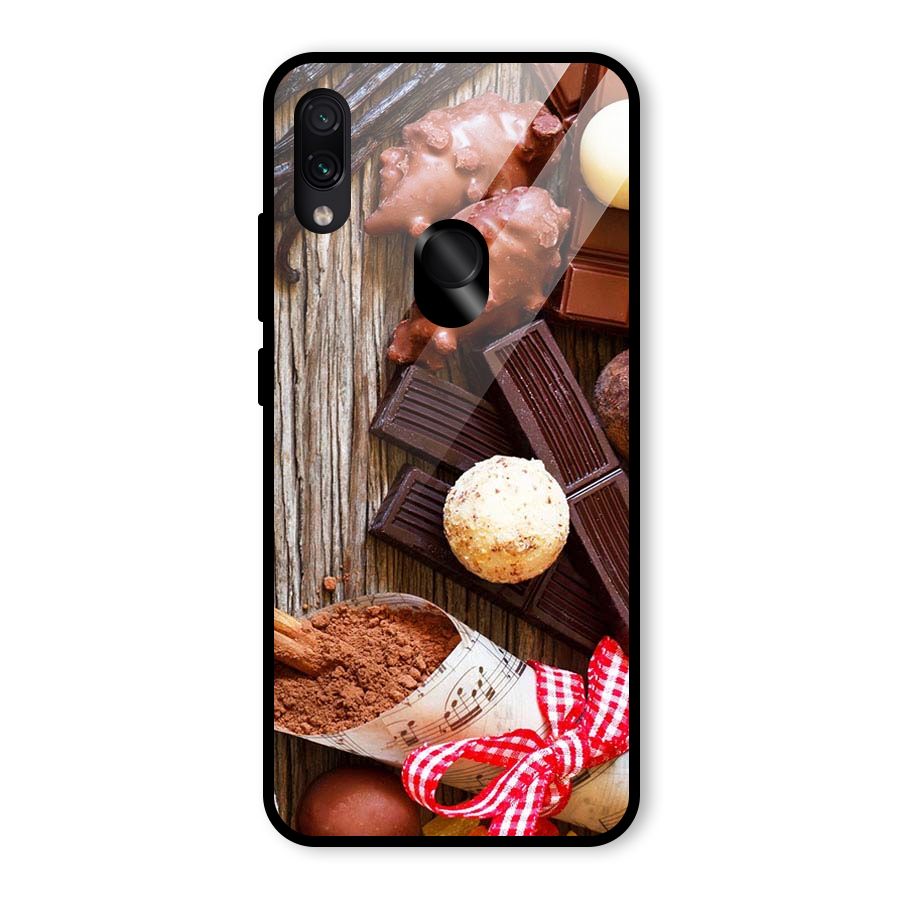 Chocolate Candies Glass Back Case for Redmi Note 7 Pro
