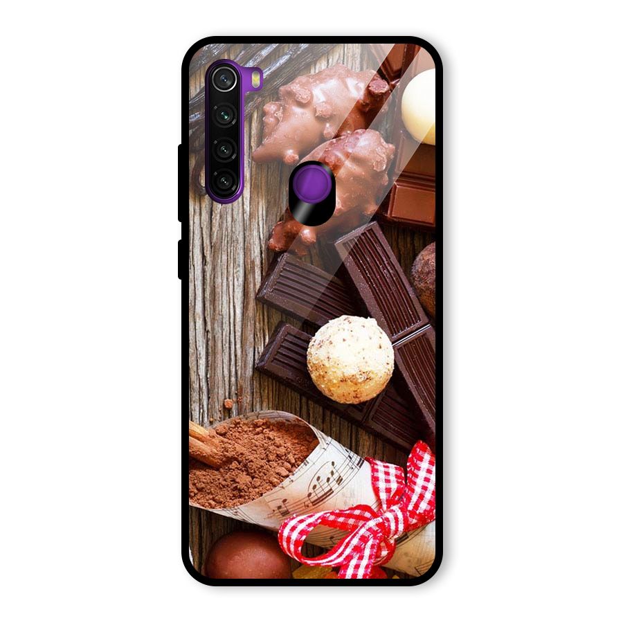 Chocolate Candies Glass Back Case for Redmi Note 8