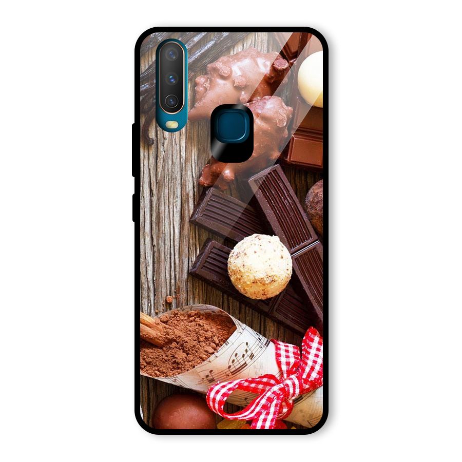 Chocolate Candies Glass Back Case for Vivo U10