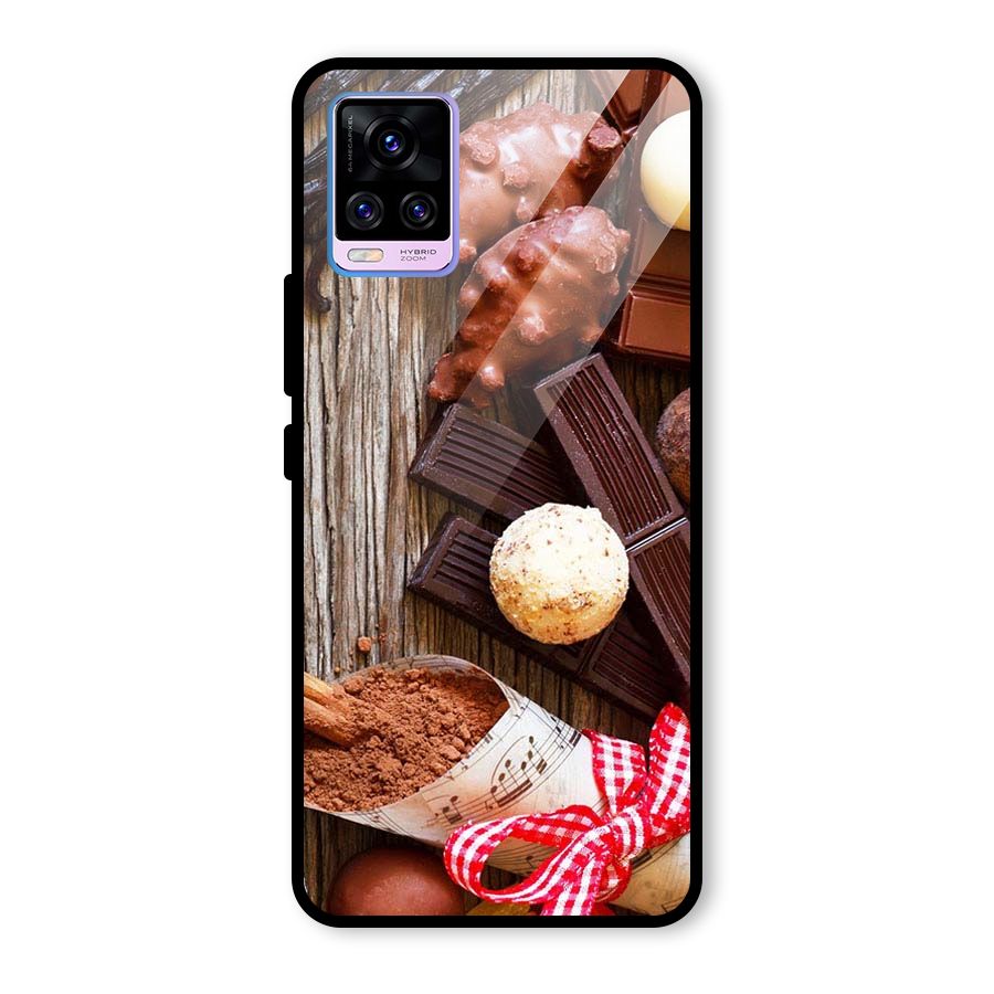Chocolate Candies Glass Back Case for Vivo V20 Pro