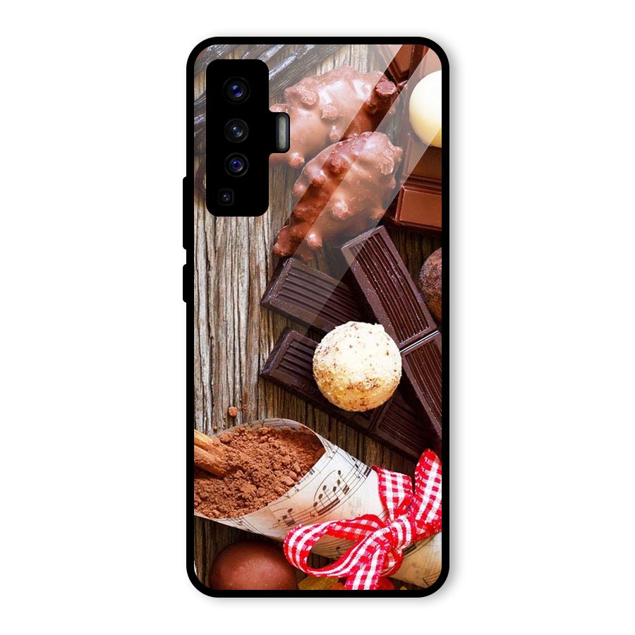 Chocolate Candies Glass Back Case for Vivo X50