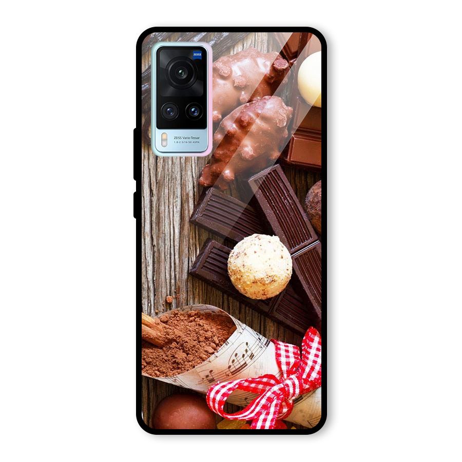 Chocolate Candies Glass Back Case for Vivo X60
