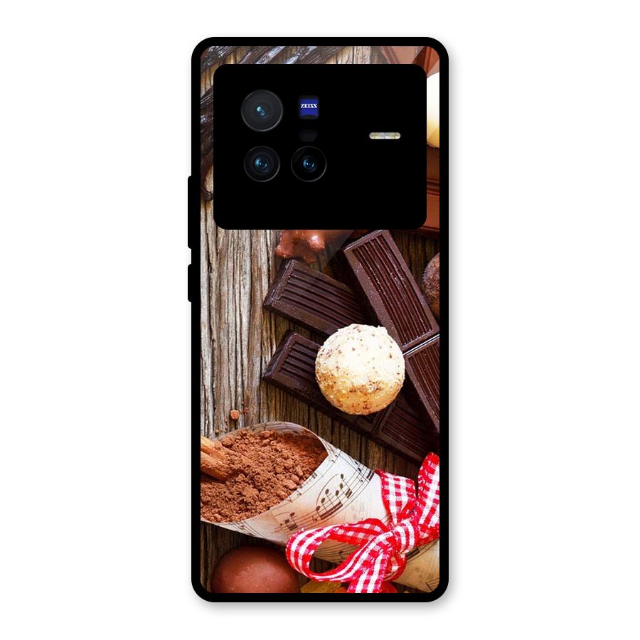 Chocolate Candies Glass Back Case for Vivo X80