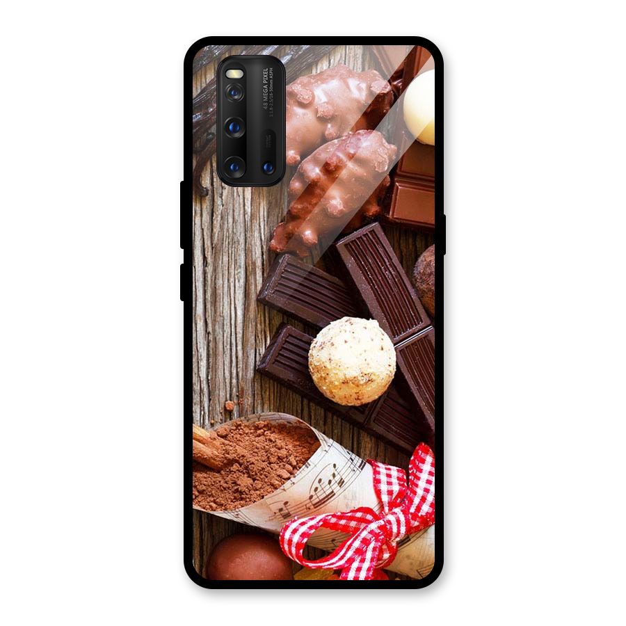Chocolate Candies Glass Back Case for Vivo iQOO 3