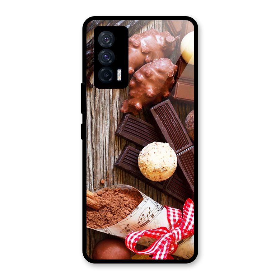 Chocolate Candies Glass Back Case for Vivo iQOO 7 5G