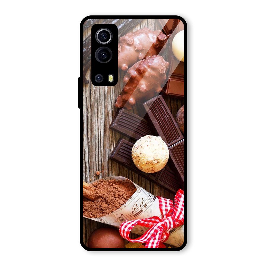 Chocolate Candies Glass Back Case for Vivo iQOO Z3