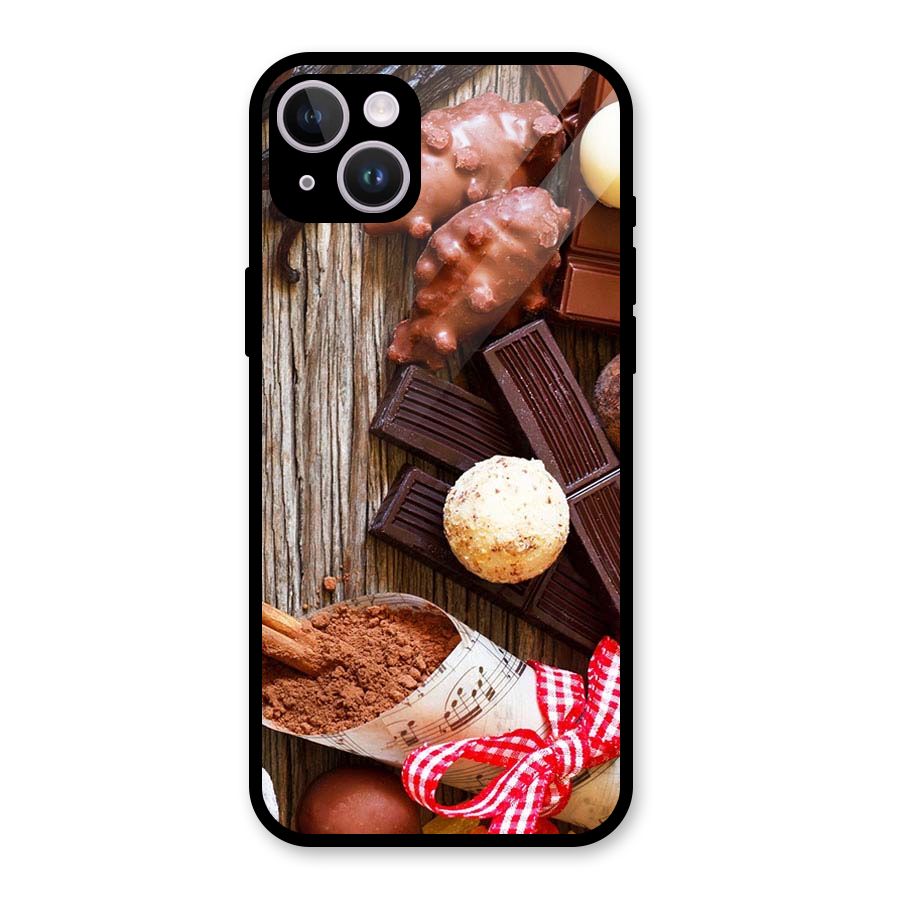 Chocolate Candies Glass Back Case for iPhone 14 Plus
