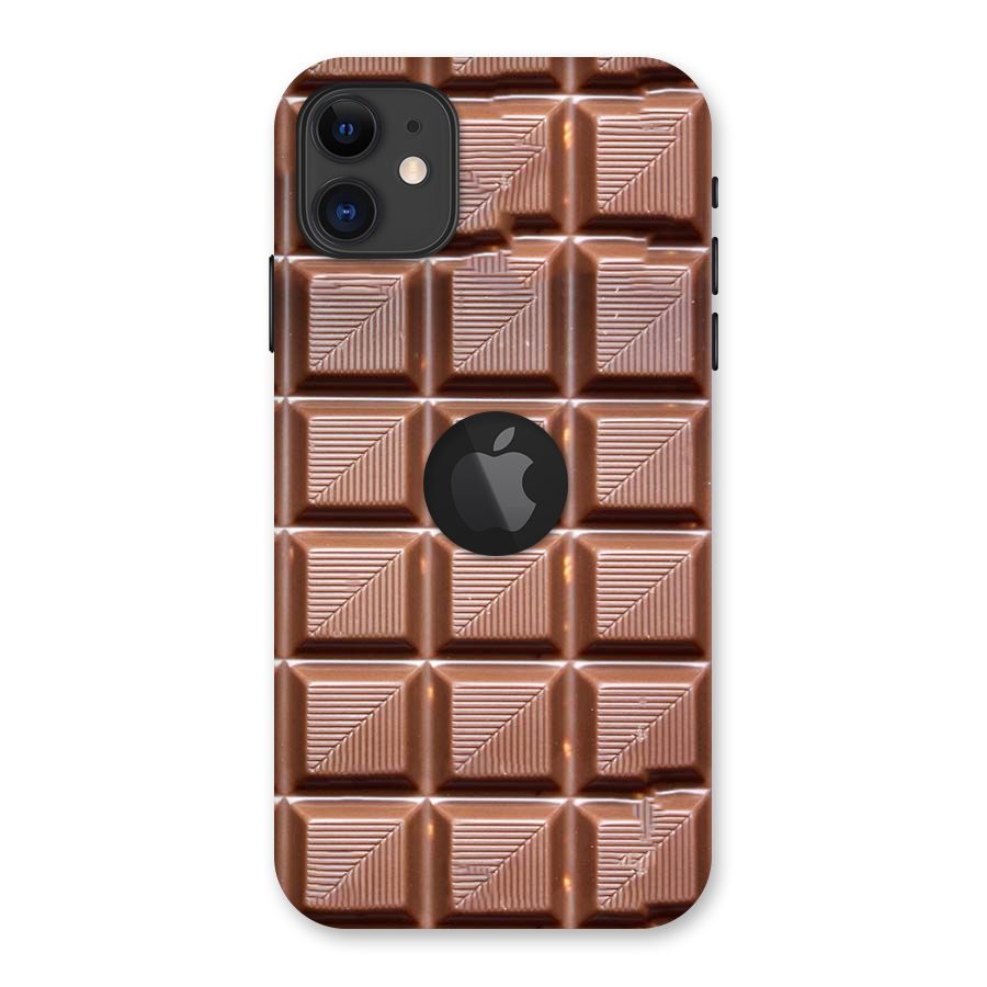 Chocolate Tiles Back Case for iPhone 11 Logo Cut