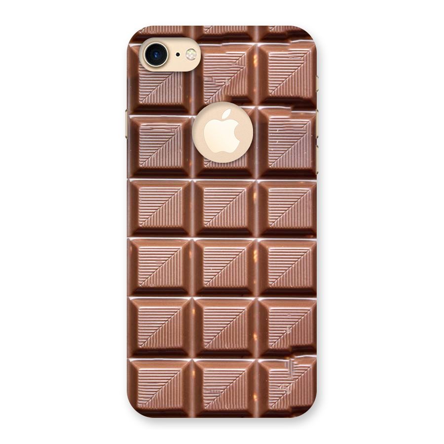 Chocolate Tiles Back Case for iPhone 7 Logo Cut