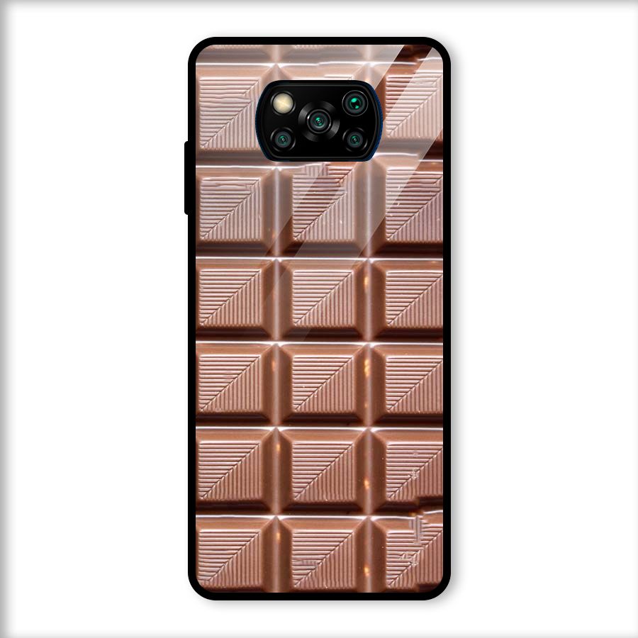 Chocolate Tiles Glass Back Case for Poco X3