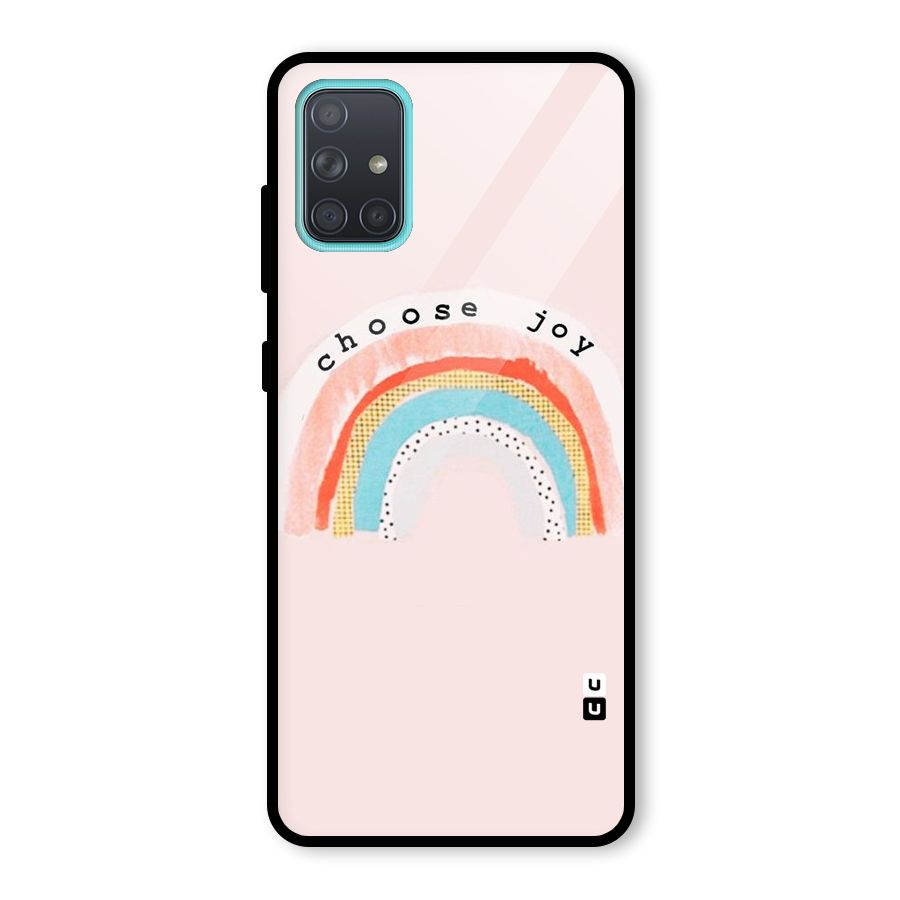 Choose Joy Glass Back Case for Galaxy A71