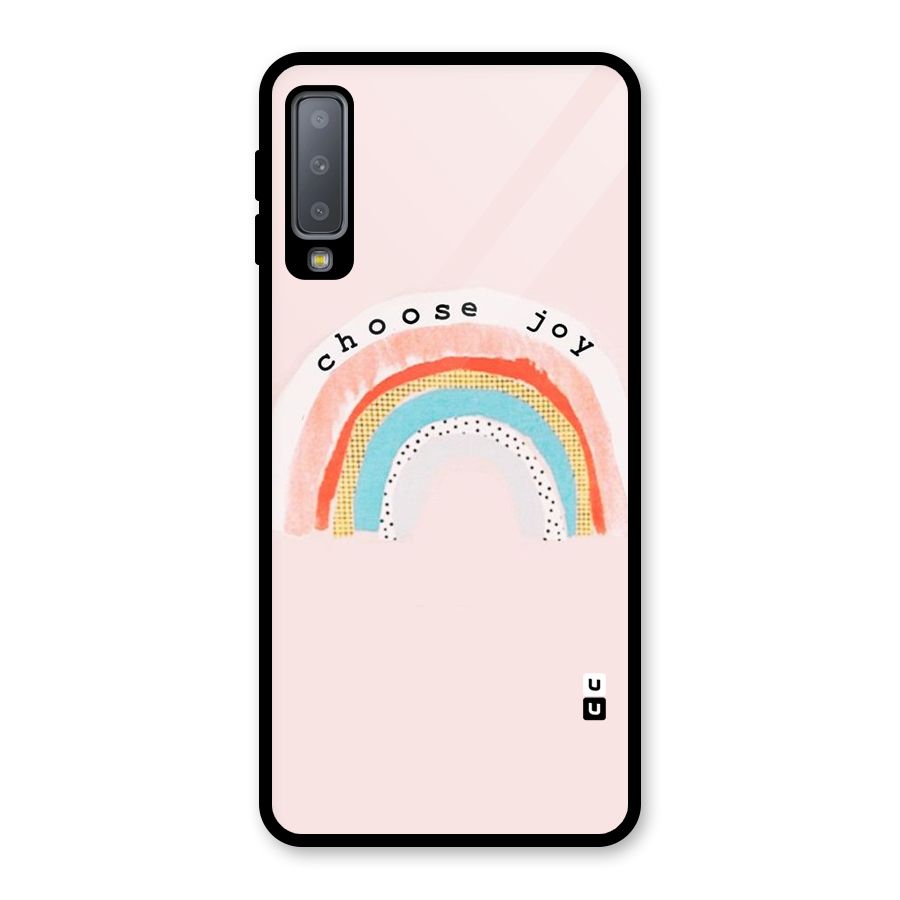 Choose Joy Glass Back Case for Galaxy A7 (2018)
